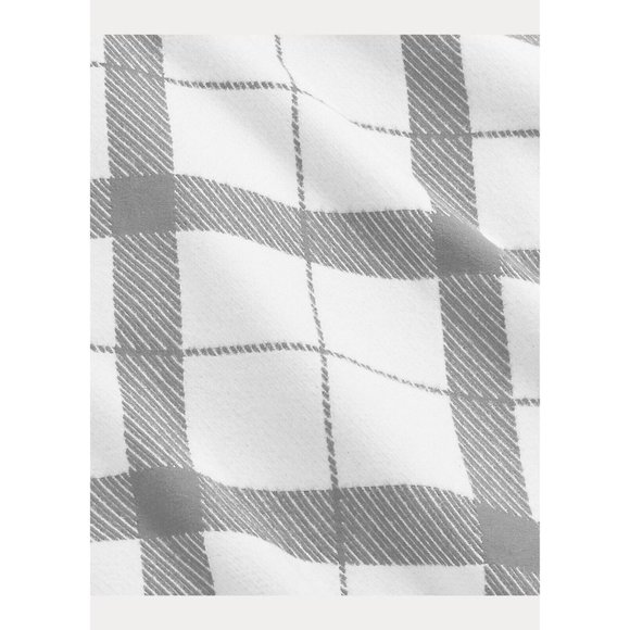 New Polo Ralph Lauren Home Oakwood Throw Grey Ivory Plaid Pony Blanket 50 X 70 - Picture 4 of 8